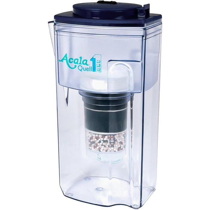 Фільтр для води AcalaQuell One Темно-синій Фільтр для води з активованим вугіллям Найвища продуктивність фільтра - багатошаровий Без BPA та BPB ReNaWa - Технологія Створює смачну, заспокійливу воду
