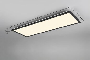 Стельовий LED-світильник Reality Beta R67668032, матовий чорний метал, 31 Вт RGB, Dynamic Light, з пультом керування, 80x30 см