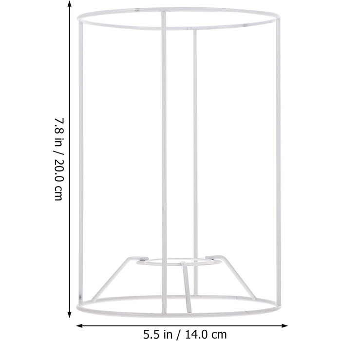 Каркас абажура Металева тканина Абажур Рама DIY Біла залізна лампа Клітка Циліндр Абажур Матеріал для виготовлення підвісного світла Люстра Приліжковий світильник Захисний чохол Аксесуари Циліндр 14 x 14 x 20 см