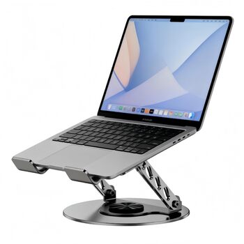 Підставка для ноутбука з регульованою висотою та поворотною базою на 360, компактна підставка-тримач для ноутбуків, сумісна з MacBook Air, Pro та ноутбуками 10-17,3 дюймів