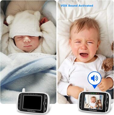 32 3.2&39 Digital Radio TFT LCD Wireless Video Baby Monitor with Digital Camera, Night Vision Monitoring Temperature and 2 Way Tal