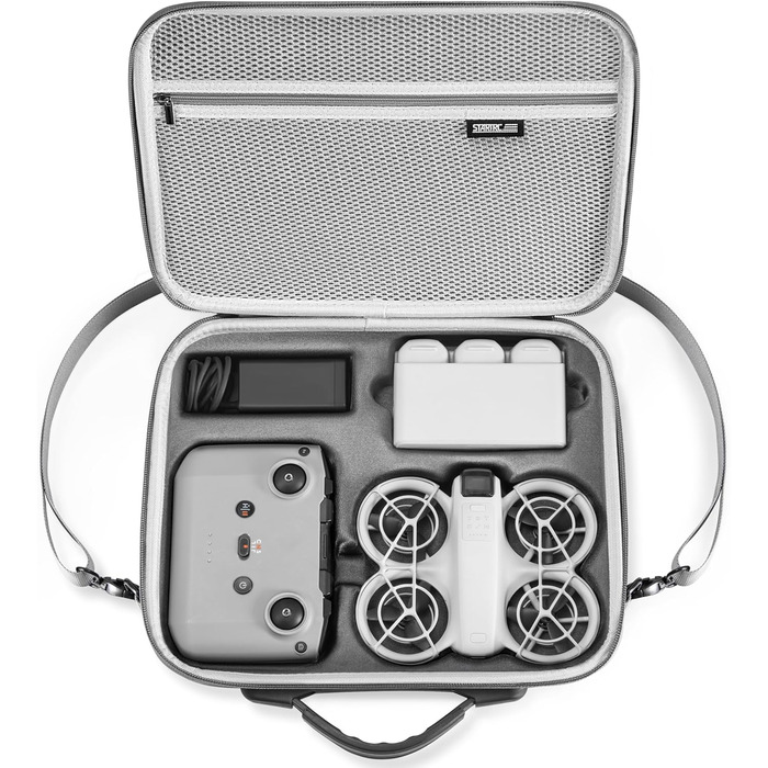 Чохол для DJI Neo Fly More Combo, портативний поліуретановий захисний чохол для аксесуарів DJI Neo, сумісний з пультом дистанційного керування RC-N3, інтелектуальна польотна батарея Neo, двостороння зарядна станція