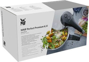 Скороварка WMF Perfect Premium One Pot 6,5 л, 22 см, сталь Cromargan, для індукційних плит, 2 рівні приготування, з універсальним регулятором