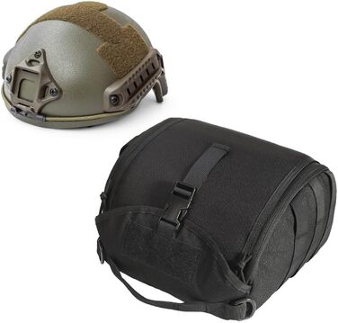 Тактична сумка для шолома, легка сумка для шолома, стійка до подряпин, сумка для шолома, м&39яка сумка для зберігання страйкбольного шолома, сумка-сумка для шолома MOLLE Clamshell для спорту, полювання, хакі