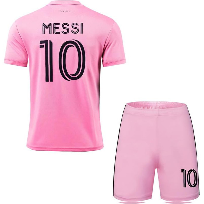 Подарунковий набір дитячої футбольної майки та шортів Miami 2023/2024 10, домашня форма, дитячі розміри, рожевий 26/152 (8-9 років)