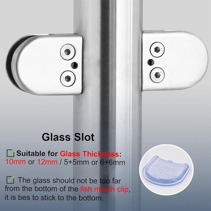 Стовп для скляного поручня з нержавіючої сталі Yoeoefuo 70 см – надійне рішення для сучасних інтер’єрів та екстер’єрів