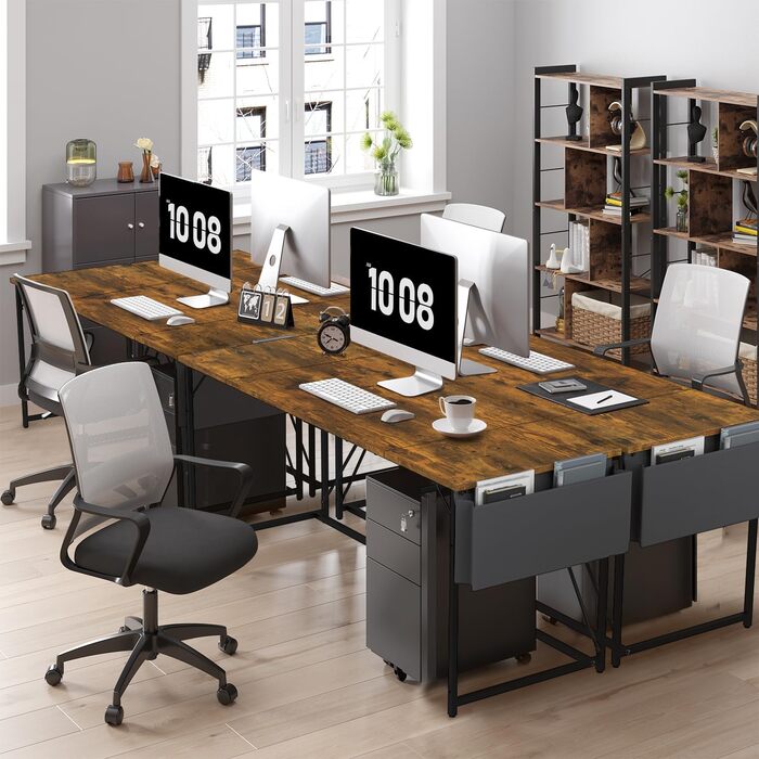 Стіл Devoko, комп'ютерний стіл, офісний стіл з сумкою для зберігання, стійкий стіл для ПК, кабінет для домашнього офісу, спальня,