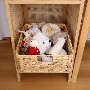 Кошики для зберігання водяного гіацинта YAHUAN для організації шухляд, декоративний плетений кошик для полиць, туалетного приладдя, аксесуарів для макіяжу, туалетного паперу та спецій (спочатку)