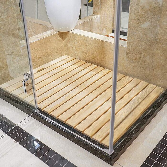 Натуральний килимок для ванної кімнати Дерев'яний килимок для ванної кімнати з масиву дерева Нековзний килимок для душу прямокутни