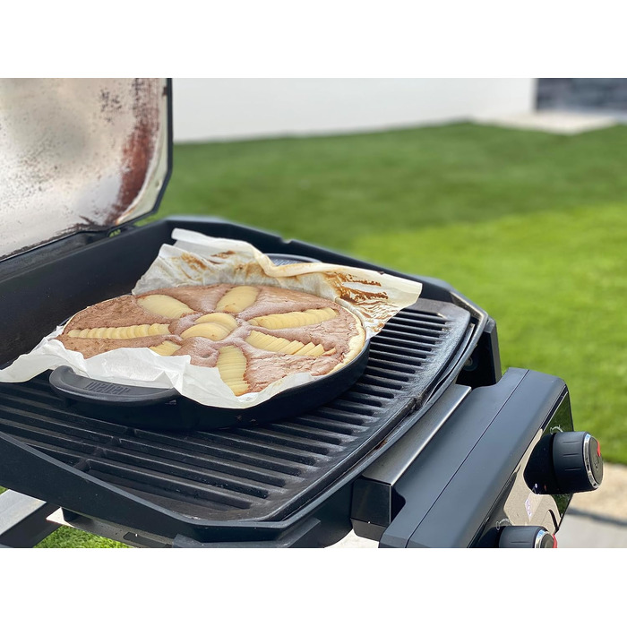 Чавунна планча Weber для системи Gourmet BBQ рівномірний нагрів, для риби, овочів та страв-смажениць чорна (7421)