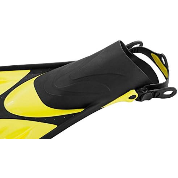 Професійний набір для дайвінгу та сноркелінгу Crivit, повний комплект, маска для дайвінгу, трубка з вбудованим сигнальним свистком та ластами, розмір M, жовтий