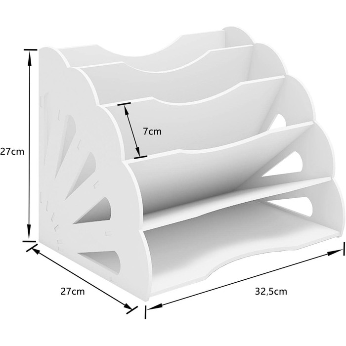 Лоток для документів PUNCIA A4 Відсіки для зберігання листів Настільний органайзер для файлів з ПВХ Лоток для паперу Зберігання файлів Система зберігання документів Тримач документів для офісу, навчання, школи, офісу (тип D)