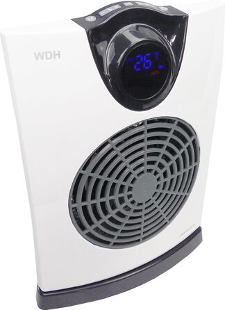 Тепловентилятор Aktobis, електричний обігрівач, обігрівач для ванної кімнати, обігрівач для вологих приміщень WDH-E20 (2 кВт) IP21 2 кВт / IP21 (вологі приміщення)