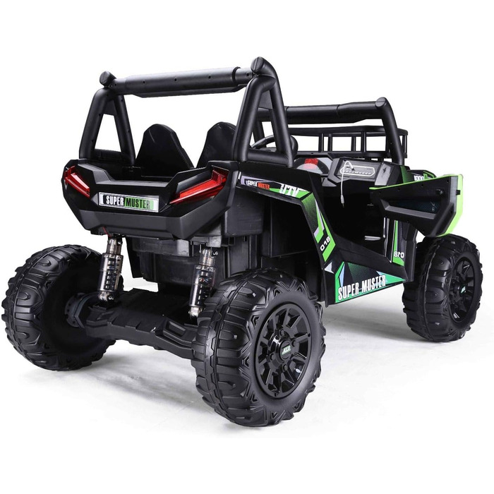 Дитячий електромобіль RIRICAR 24V UTV, зелений, електромобіль для дітей 2-х місцевий з пультом дистанційного керування 2.4 ГГц, дв