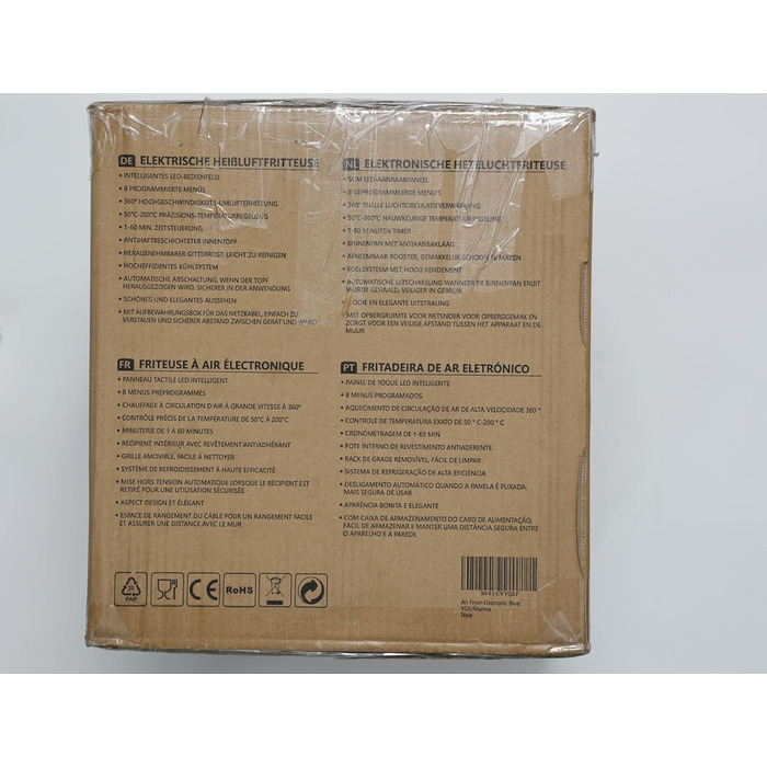 Аерофритюрниця Taylor Swoden 4.2 л, фритюрниця 8 в 1, фритюрниця без олії для 4-6 осіб, таймер на 60 хвилин - фритюрниця, фритюрниця 1400 Вт, зберігання кабелю, без бісфенолу А