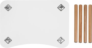 Дерев&39яний дитячий стіл, стіл для дитячої кімнати, білий, 52 x 70 см, самостійне складання, висока якість, натуральні дитячі сидіння, стіл для малюків - маленький столик 52 x 70 см з вирізом