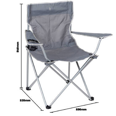 Крісло розкладне Bo-Camp Foldable Compact Grey (1267192)