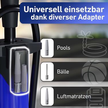 Велосипедний насос BYKLISTA для всіх типів вентилів Великий манометр 12 бар додатковий адаптер для вентиля Підлоговий насос для велосипедів Преміальний підлоговий насос для велосипедів