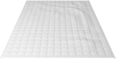 Обтяжена ковдра Juskys 135x200 Антистресова терапевтична ковдра, обтяжена ковдра зі скляними намистинами, бавовна та мікрофібра для людей з проблемами сну 7 кг 135 x 200 см - 7 кг