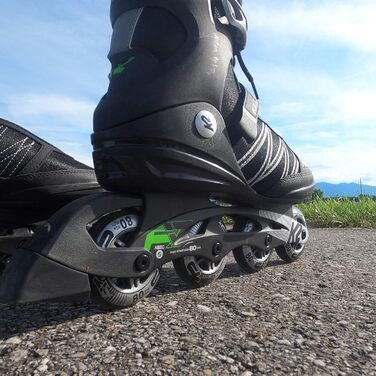Чоловічі роликові ковзани K2 F.i.t. 80, чорно-зелені EU 42.5 (UK 8.5 / US 9.5) чорно-зелені