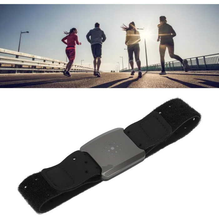 Браслет для моніторингу серцевого ритму, USB, водонепроникний, оптичний датчик відстеження, аксесуар для спортивних фітнес-тренувань для тренажерного залу, активного відпочинку, бігу, плавання, матеріал ABS, чорний