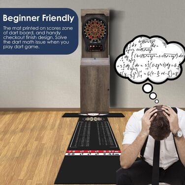 Килимок для кидка дротиків міцний килимок для кидка дротиків з нековзною гумовою нижньою стороною