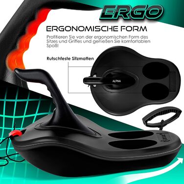 Зі світлодіодним підсвічуванням вкл. мотузку для витягування Санки Тобогган Дитячі санки Zipfelbob Пластикові санки Стабільні для