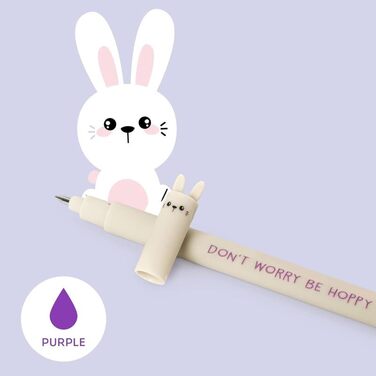 Набір LEGAMI з 19 гелевих ручок, що стираються, з термочутливим чорнилом, різні кольори чорнил та дизайни корпусу, наконечник 0,7 мм, мотиви тварин