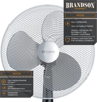 Вентилятор на п'єдесталі 40 см - лауреат премії 2024 року - регульована висота п'єдесталу вентилятора - високий потік повітря, 3 н