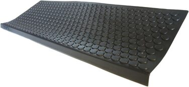 Нековзні гумові сходинки Rubber-Cal Coin-Grip (6 шт.), чорні, 24,8 x 75,6 см (10-104-009-6 шт.) з крапкою
