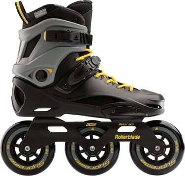 Роликові ковзани для фітнесу унісекс чорний/шафрановий жовтий, Urban Performance Inline Skates 7, 110 Unisex Adult Fitness Inline
