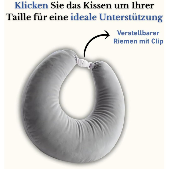 Ергономічна подушка Crealis для рукоділля, подушка для читання для дорослих, подушка для в&39язання, ваш союзник для комфорту та творчих моментів (сіра)