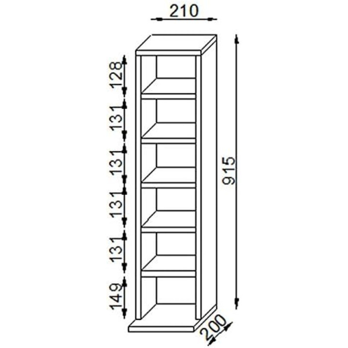 Дерев&39яна полиця VCM Компактна шафа для компакт-дисків на 102 компакт-диски або 36 DVD-дисків Розміри В 92 x Ш 21 x Г 20 см Елегантна полиця для DVD Полиця для Blu-ray Полиця для CD - горіх Elementa Core