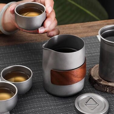 Чашка для заварювання чаю, ситечко для чаю, набір для кемпінгу, чайник для подорожей, портативний посуд для трав&39яного чаю та багато іншого