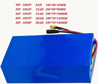 Акумулятор для електровелосипеда Літій-іонний акумулятор для електровелосипеда для велосипедного двигуна потужністю 750W 500W 250W 200W, із зарядним пристроєм 36V 8Ah XT60, 36V 8Ah 36V 12Ah 36V 15Ah 36V 20Ah 36V 30Ah