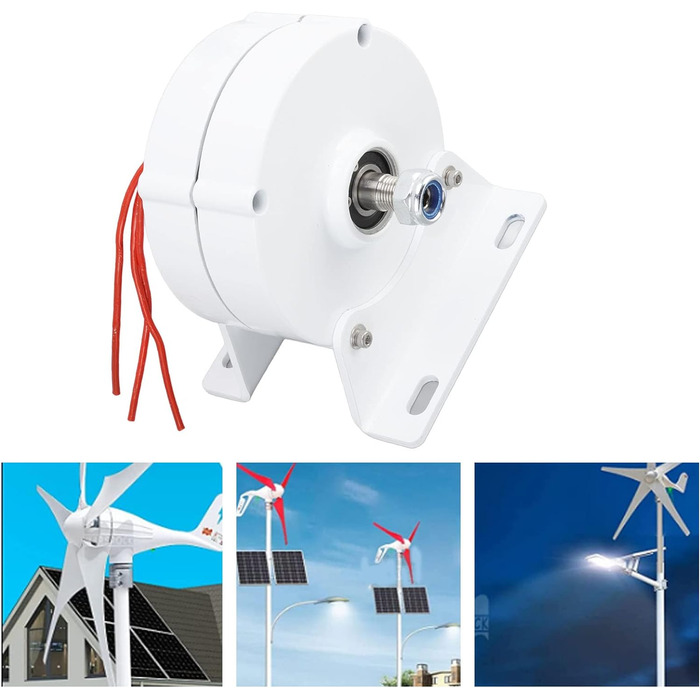 Трифазний генератор 6000 Вт, низькошвидкісний безредукторний електродвигун з постійними магнітами для вертикальних горизонтальних вітрогенераторів 48 В