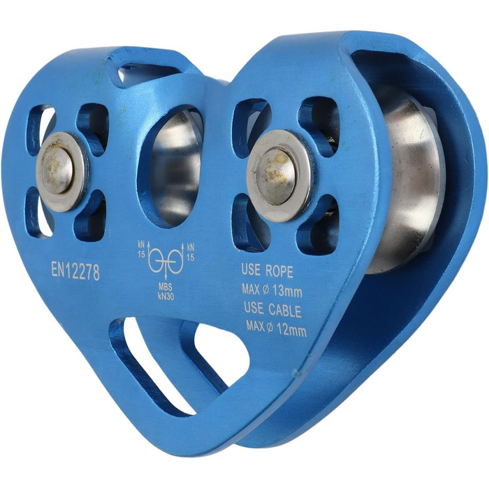 Подвійний блок для зіплайна, канатна дорога у формі серця для скелелазіння та використання, легка та синього кольору.