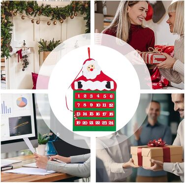 Тканинний адвент-календар з 24 кишенями Shenrongtong