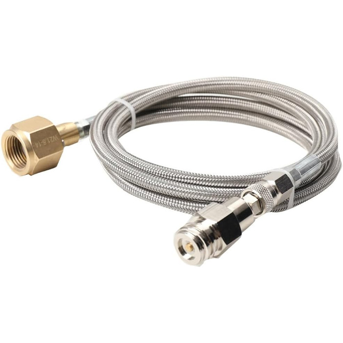 Адаптер Cozyel CO2 Шланг високого тиску для домашніх карбонаторів води Grohe Blue Передача CO2 для підключення до більших балонів CO2, балон з вуглекислим газом Шланг CO2 для виробника соди Шланг для передачі 1,5 м 1