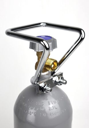 Балон з вуглекислим газом Gases Partners 2 кг/газовий балон, наповнений 2 кг вуглекислого газу (CO2) / харчова якість відповідно до E290 / НОВА пляшка / 10 років TV