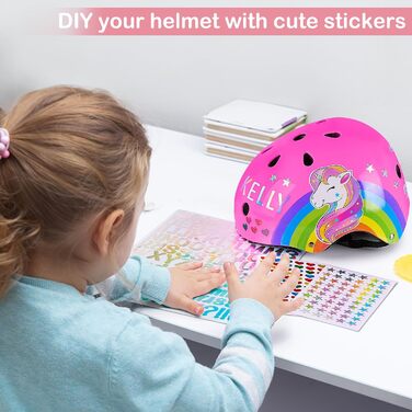 Велосипедний шолом Дитячий шолом Єдиноріг Дитячий шолом Дівчачий шолом для фігуристів Шолом для скутера та їзди Шолом для хлопчикі