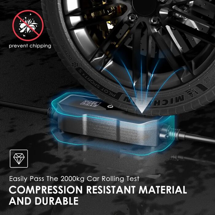 Зарядний кабель для електромобілів тип 2 7,5 м Zimking 6/8/10/13/16 А Регульовані зарядні пристрої для електромобілів з цифровим д