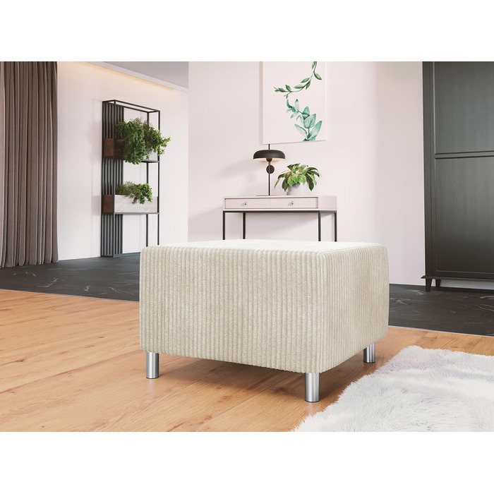 Сучасний м&39який табурет Dover Cord, сидіння, табурет, лава, пуф, вибір кольору (Poso 100), 24