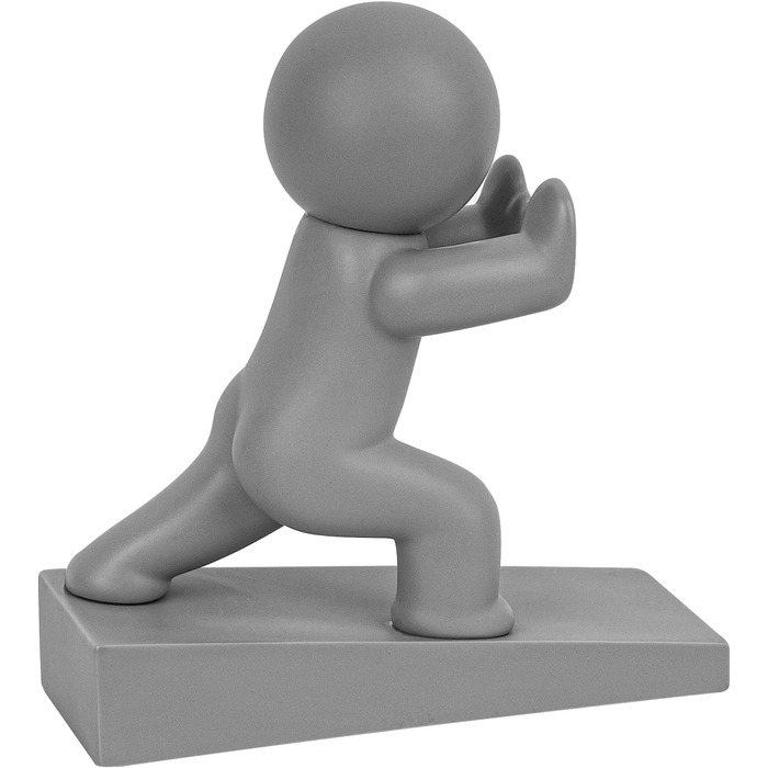 Симпатичний дверний обмежувач, декоративний обмежувач для дверей, захищає вашу підлогу (сірий, 1 упаковка) Сірий