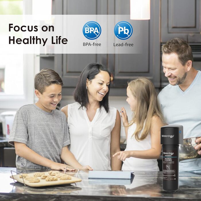 Система фільтрів для води під лічильником, пряме підключення до кухонного крана, 30 000 літрів з високою здатністю до зменшення вмісту хлору, США Tech, 10UA