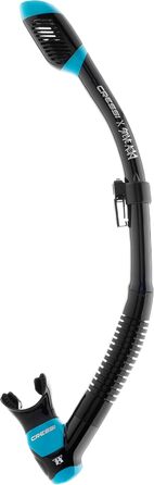 Комплект маски та трубки для дорослих Cressi HiroQuest Limited Edition від Стіва Аокі. Маска F-Dual трубка Supernova Dry одного розміру, чорно-бірюзові лінзи Spectra.