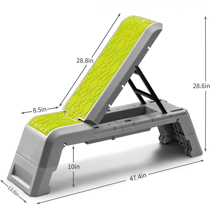 Багатофункціональна аеробна дека з шнуровою платформою для тренувань Регульована лава для гантелей Велотренажерна лава Професійне фітнес-обладнання для домашнього тренажерного залу Зелений