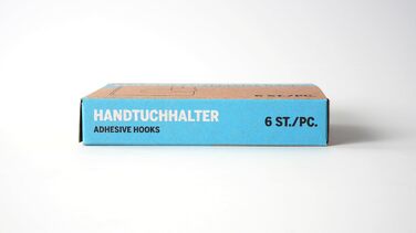 Рушникосушка 4smile без свердління, комплект з 6 шт. - Чорні гачки для рушників у ванній кімнаті як практичні клейкі гачки - Висок