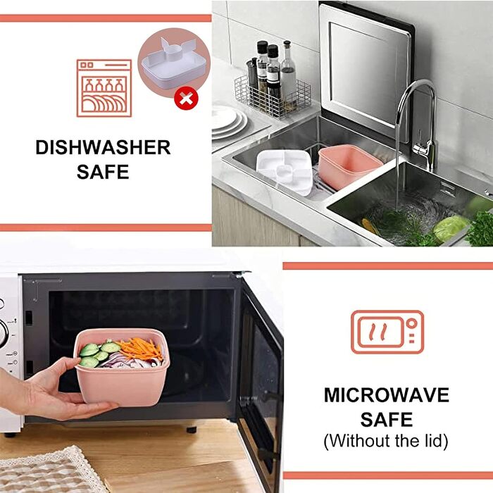 Ланч-бокс MUJUZE з відділеннями, Салат з собою, Ланч-бокс зі столовими приборами для дорослих/дітей, Ланч-бокс стійкий герметичний