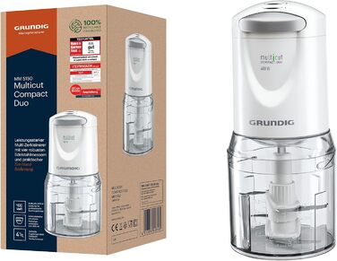 Компактний подрібнювач Grundig MM 5150 Multi-Cut (400 Вт, пластиковий контейнер 0,5 л) одинарний